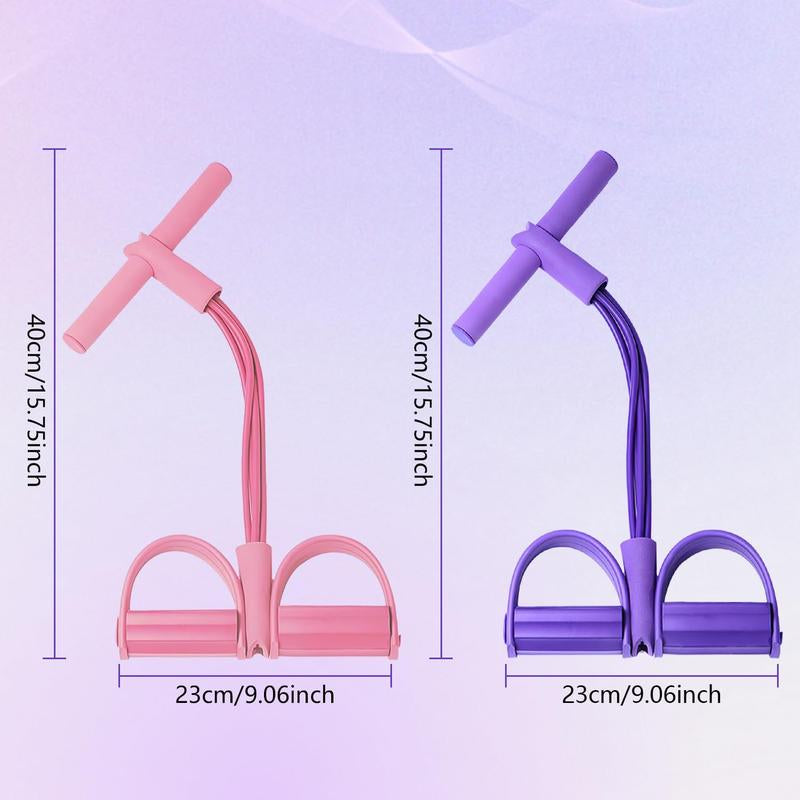 4-Tube Home Workout Resistance Band: Tone Inner/Outer Thighs, Shape Curvy Butt & Burn Calories Fast—Better Resistance for All Levels