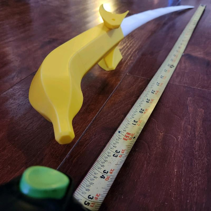 Banana Katana - Fun Safe Extendable Plastic Sword 13 to 34 Inches - Magnetically Secured Tip Flexible Tip Unique Design Cosplay Prop Collectible Piece