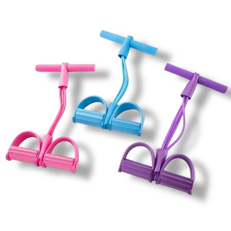 4-Tube Home Workout Resistance Band: Tone Inner/Outer Thighs, Shape Curvy Butt & Burn Calories Fast—Better Resistance for All Levels